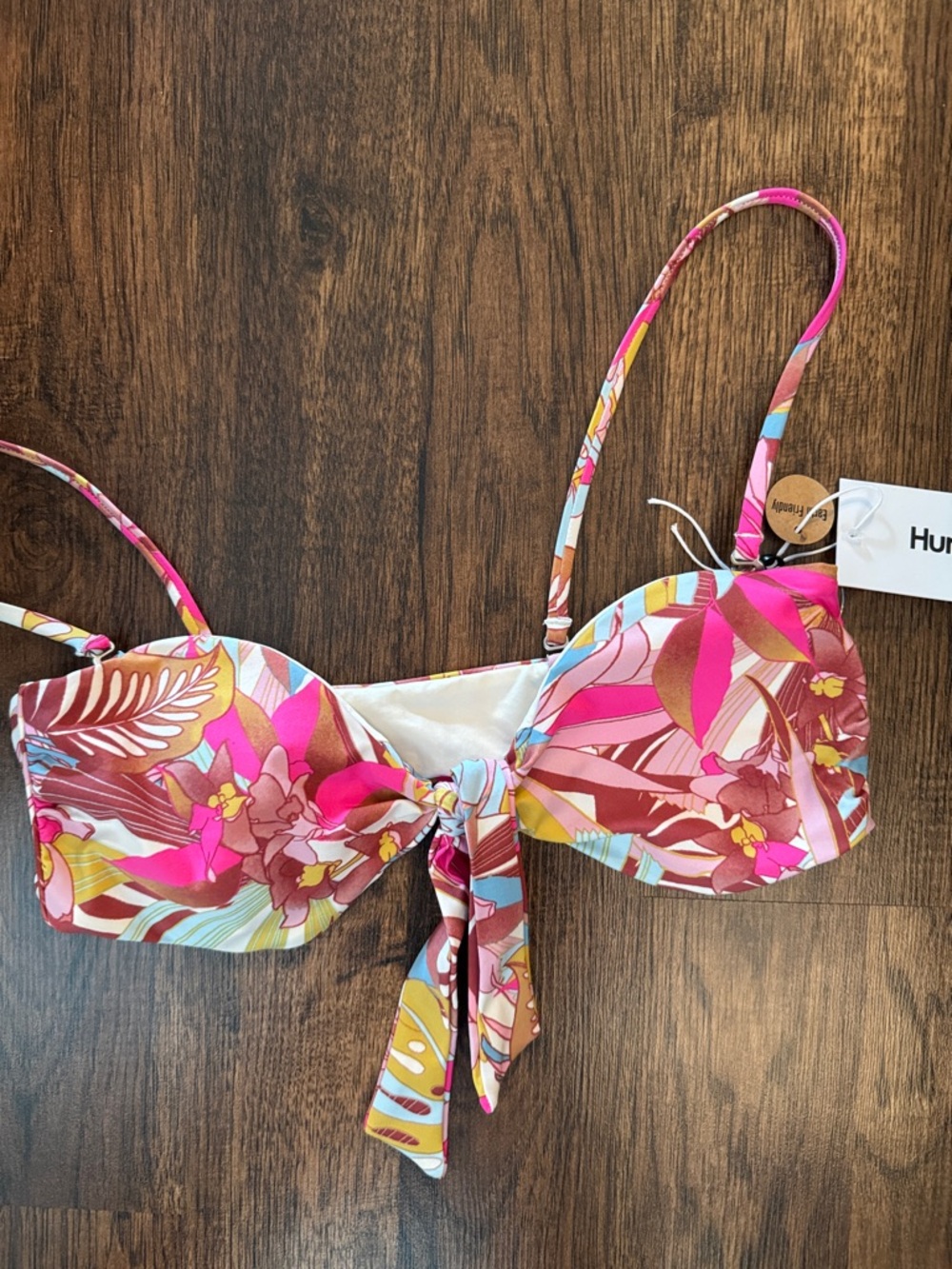 Hurley Palm Paradise Bandeau Swimwear Bra Top only M